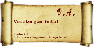 Vesztergom Antal névjegykártya