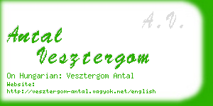 antal vesztergom business card